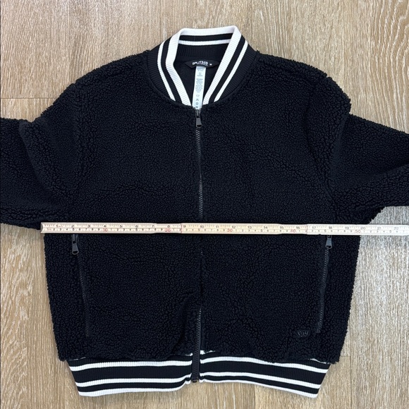 SPLITS59 Willa Sherpa Bomber Jacket in Black Size Medium - Picture 11 of 14